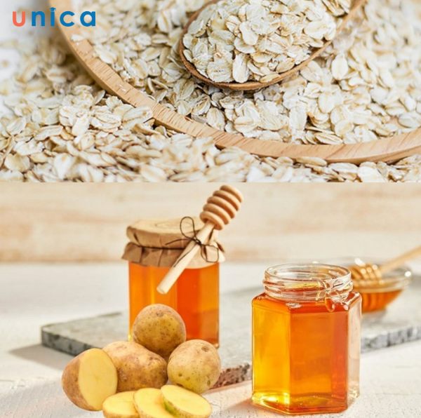 Mặt nạ làm từ khoai tây, mật ong và yến mạch