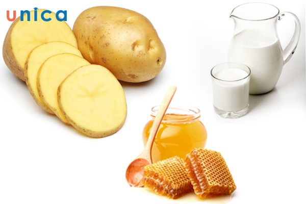 Mật ong, khoai tây và sữa tươi là những nguyên liệu làm đẹp tuyệt vời