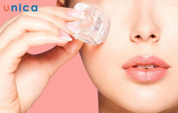 Không chườm đá lạnh quá lâu trên da mặt