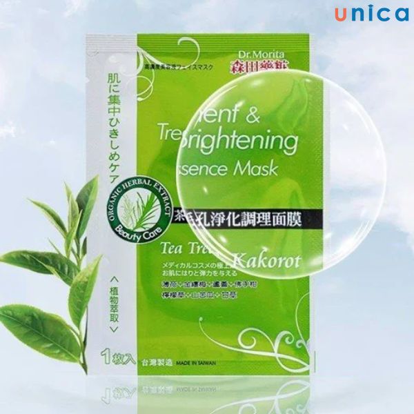 Mặt nạ giấy chiết xuất từ trà xanh phục hồi nhanh chóng tổn thương trên da