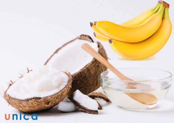 Mặt nạ chuối cùng dầu dừa để trị mụn và chăm sóc da