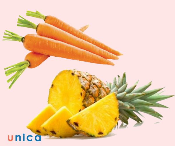 Làm mặt nạ từ cà rốt và dứa