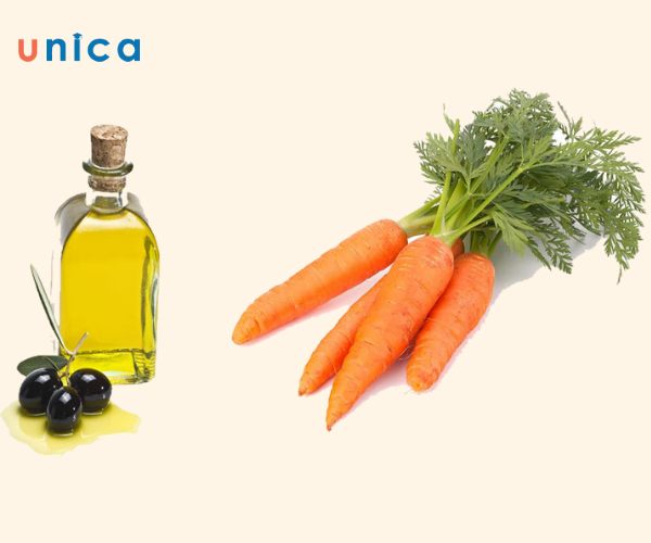 Dưỡng da bằng mặt nạ cà rốt và dầu oliu