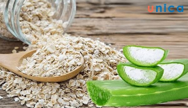 Trị mụn bằng nha đam và yến mạch