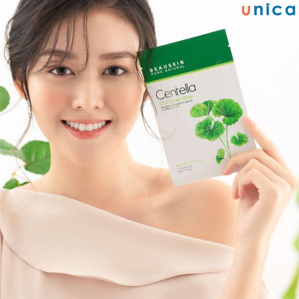 Mặt nạ trắng da Beauskin Cica Centella Mask Sheet của Hàn Quốc