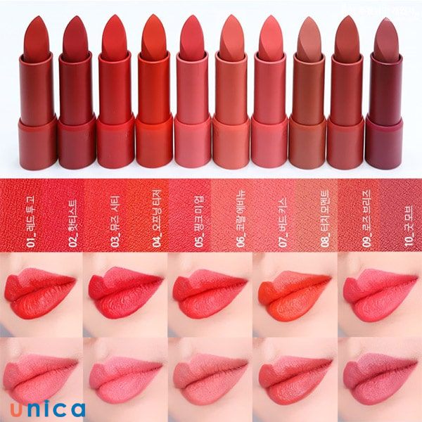 Hiệu ứng nhung mịn của son Clio Rouge Heel Velvet là điểm đặc biệt thu hút nhiều người yêu thích