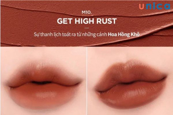 Merzy M10 Get High Rust tạo lớp phủ mịn, mượt và lớp màu tự nhiên
