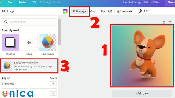 Cách tách nền trên Canva
