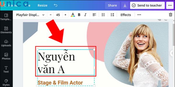 Thiết kế CV trên Canva theo thông tin bản thân