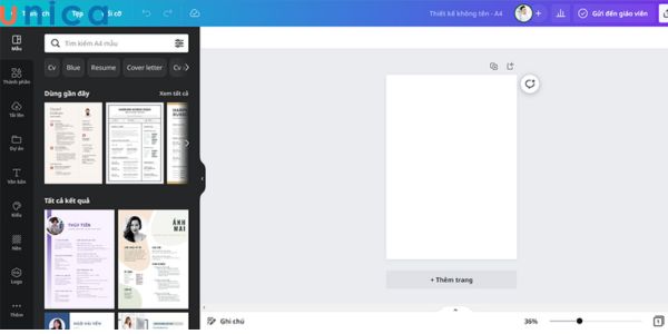 Tạo bố cục thiết kế CV theo mong muốn của mình