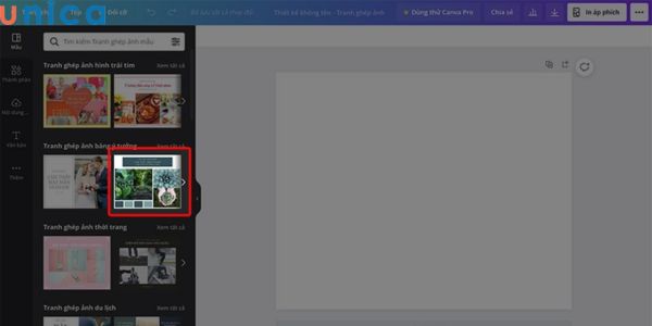 Chọn kiểu ghép ảnh để tuỳ chỉnh theo ảnh của mình