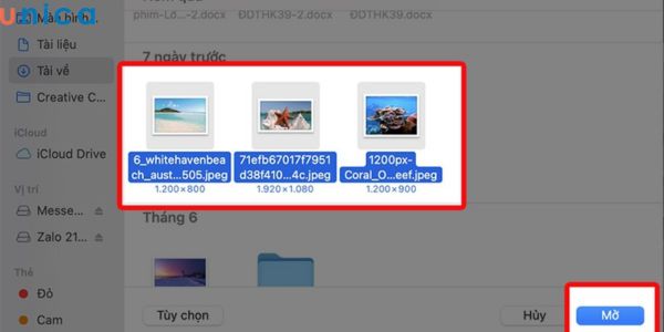 Chọn tệp trong máy để tải hình ảnh muốn ghép lên Canva
