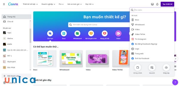 Chọn thiết kế mong muốn