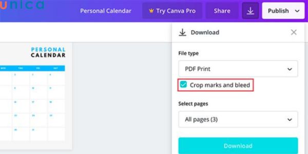 Tải xuống và in lịch ra để sử dụng