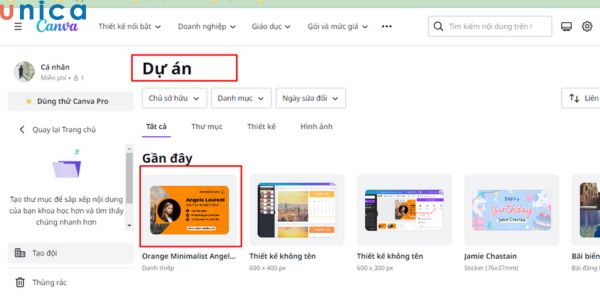 Lưu trữ danh thiếp trên Canva dễ dàng