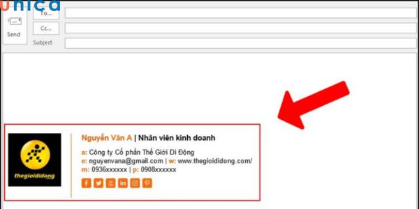 Sự chuyên nghiệp và ấn tượng của chữ ký email đẹp