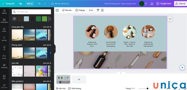 Chỉnh nền phù hợp với slide
