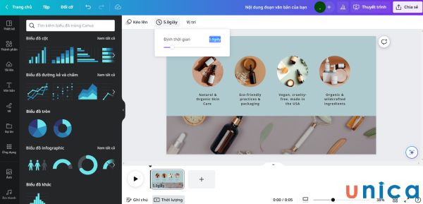 Chỉnh sửa thời gian hiển thị của slide
