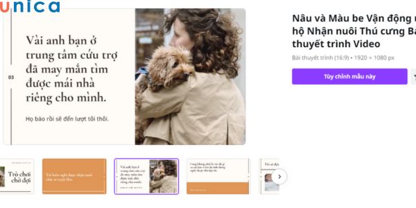 Mẫu ảnh động đẹp trên Canva làm slide thuyết trình