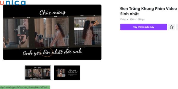 Mẫu ảnh động trên Canva kỉ niệm tình yêu ngọt ngào