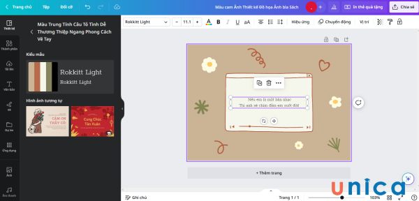 Sửa và thêm chữ vào bìa sách