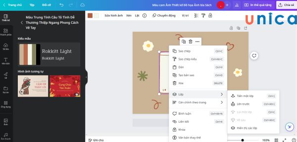 Tạo lớp trên thiết kế