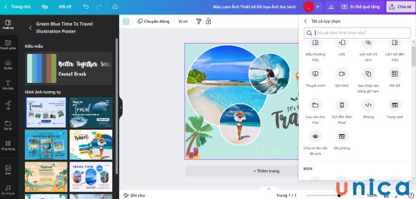 Chia sẻ thiết kế lên website