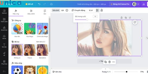 Tuỳ chỉnh và điều chỉnh độ trong suốt của nền đơn giản