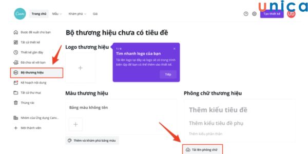 Xác nhận và sử dụng font chữ mới trong Canva