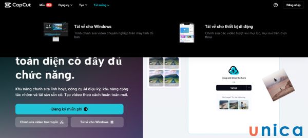 Cài đặt capcut về máy