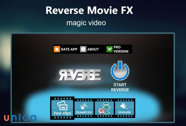 Reverse Movie FX có các hiệu ứng dành để tua ngược video siêu đa dạng