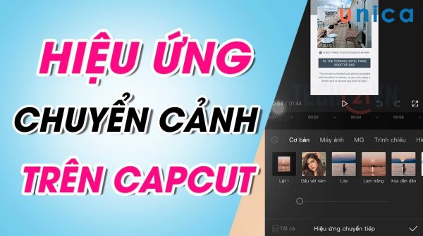 Hiệu ứng chuyển cảnh trong capcut
