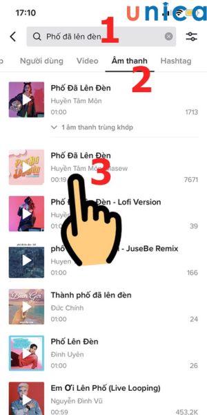 Tìm kiếm và chọn video mình muốn lấy nhạc