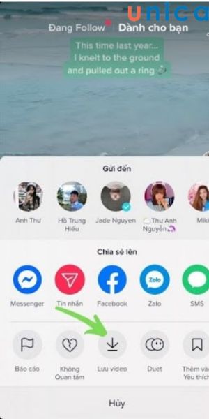 Lưu video trên Tiktok về điện thoại