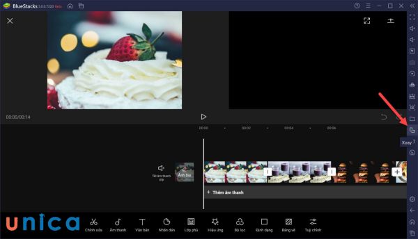 Mở video cần chỉnh sửa trong capcut