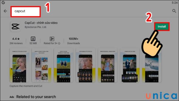Tải ứng dụng capcut về máy