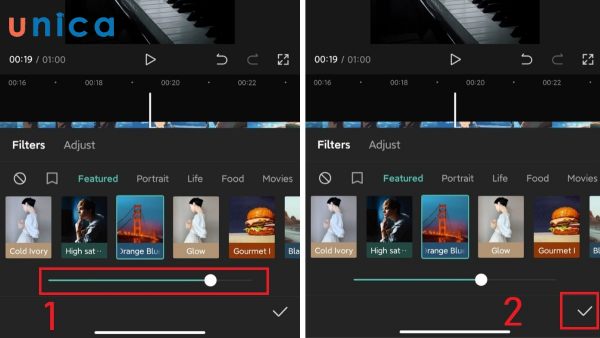 Thêm bộ lọc cho video trên capcut