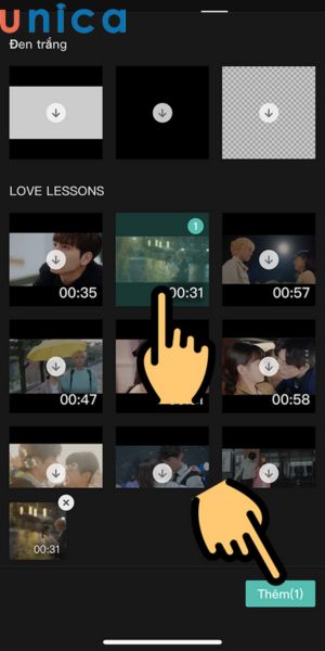 Chọn video mình muốn thay đổi giọng chị Google