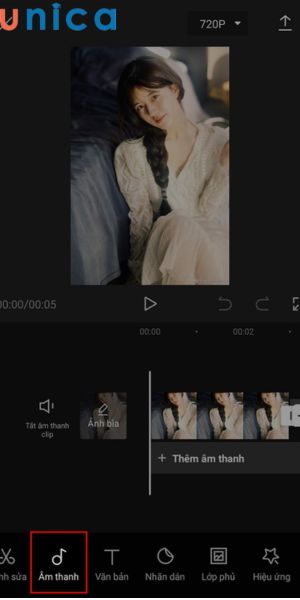 Chọn thanh công cụ âm thanh