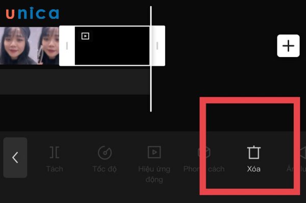 Xóa logo bằng thao tác trực tiếp khi biên tập