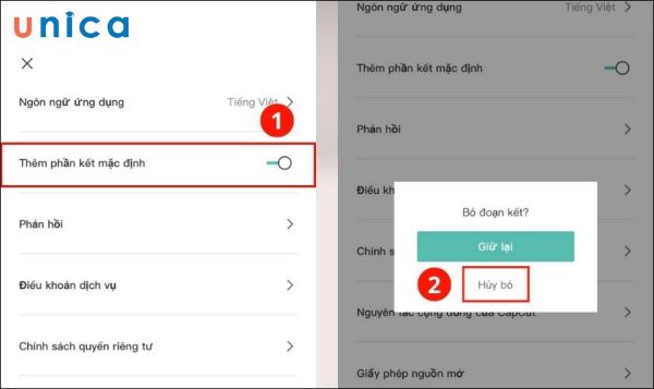 Cách cài đặt mặc định video không có logo Capcut