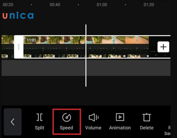 Chỉnh tốc độ với capcut