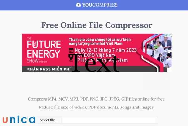 Nén video bằng Youcompress