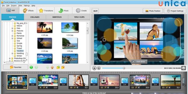 Sử dụng SmartSHOW 3D bạn có thể tạo nên được những video chất lượng, độc đáo