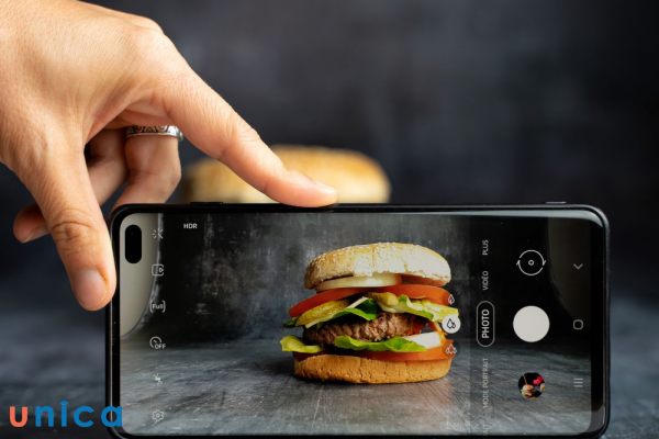 Góc chụp ngang trực diện sản phẩm