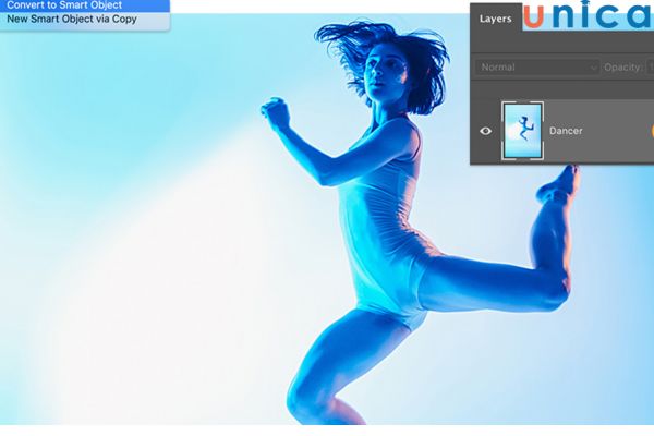 Mở Photoshop để bắt đầu dự án thêm Motion Blur