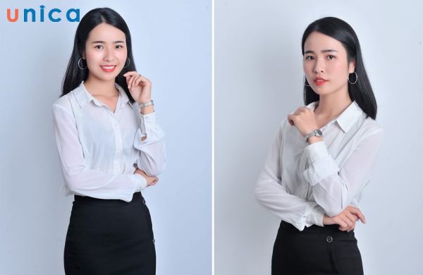 Khoanh tay trước ống kính