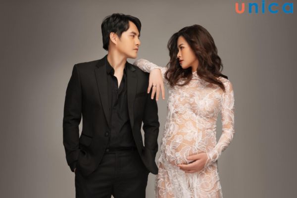 Chụp ảnh bầu cùng chồng