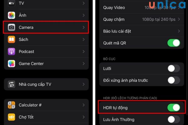 Chụp hình trên iphone với HDR tự động