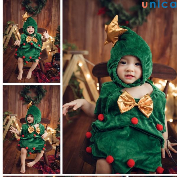 Chụp hình với cây thông